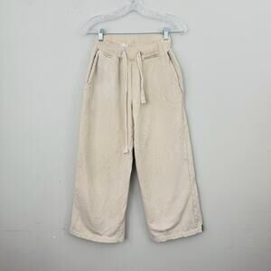 Basin + Range Beige Organic Cotton Wide Leg Sweatpants Women’s Size XS